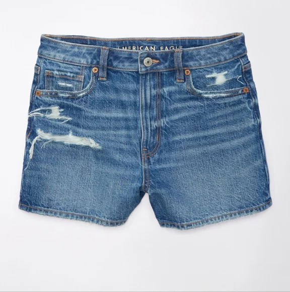 American Eagle Strigid Mom Denim Shorts - Picture 2 of 6